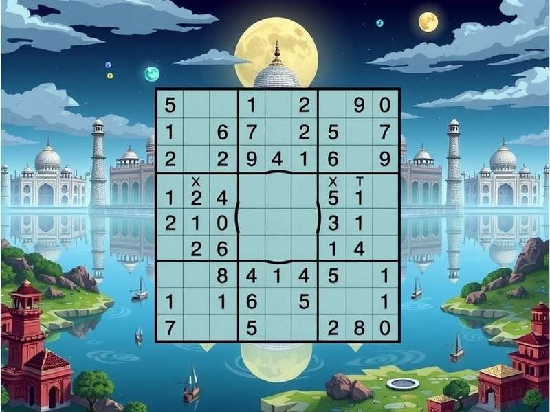 सुडोकु पहेली हल करते हुए भारतीय खिलाड़ी