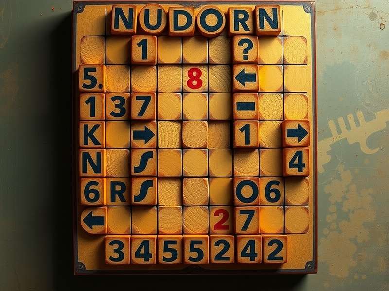 सुदोकू पजल गेम का उदाहरण दिखाती तस्वीर