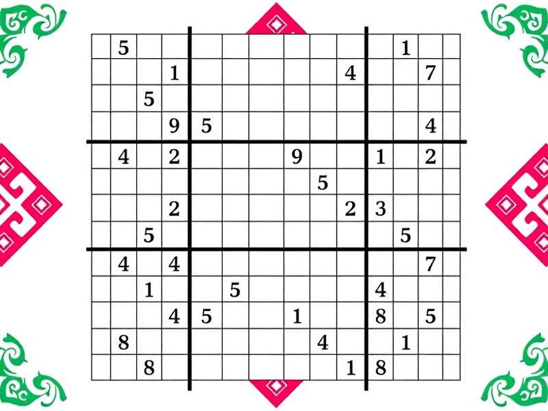 आसान सुडोकू पहेली प्रिंट करने योग्य उदाहरण