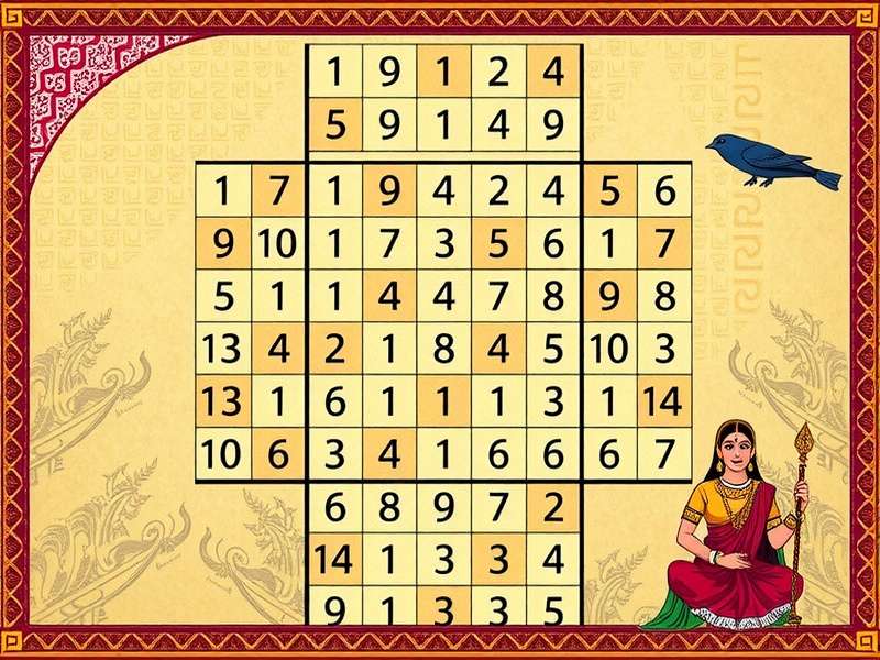 सुदोकू पहेली का उदाहरण ग्रिड