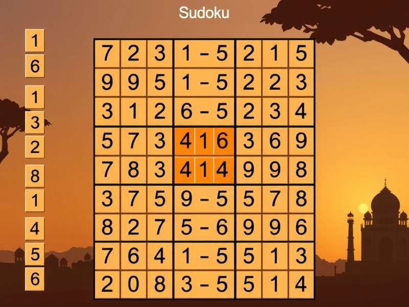 सुडोकू पहेली और समाधान प्रक्रिया