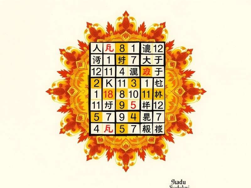 सुडोकू आर्ट का एक उदाहरण जिसमें रंगीन संख्याएँ कला का रूप लेती हैं