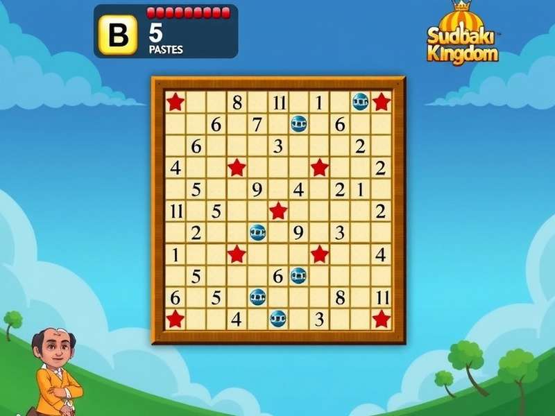 सुडोकू किंगडम ऑनलाइन गेमप्ले इंटरफ़ेस