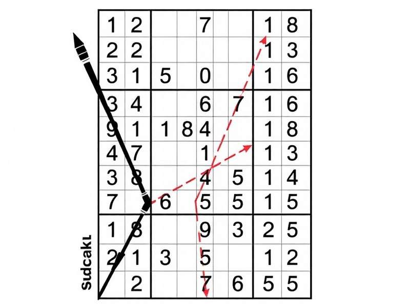 दैनिक सुडोकू प्रिंटेबल का उदाहरण - कठिन स्तर