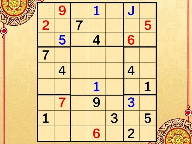 भारतीय युवा सुडोकू खेलते हुए