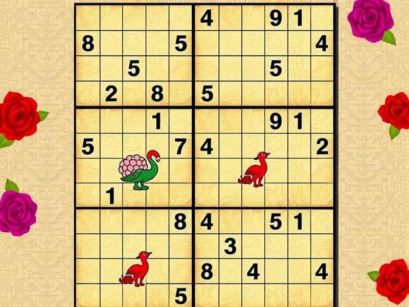सुडोकू पजल का उदाहरण ग्रिड हिंदी में