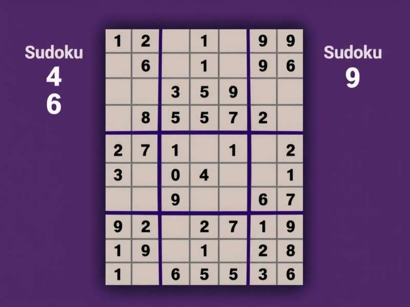 सुडोकू पहेली और पेन का दृश्य