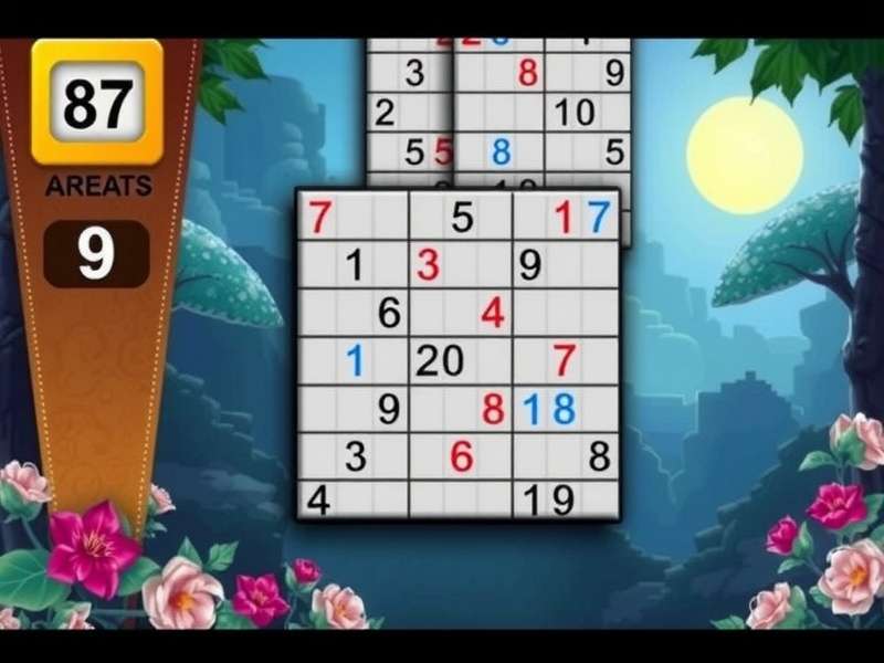 9x9 सुडोकू गेम का इंटरफेस हिंदी में