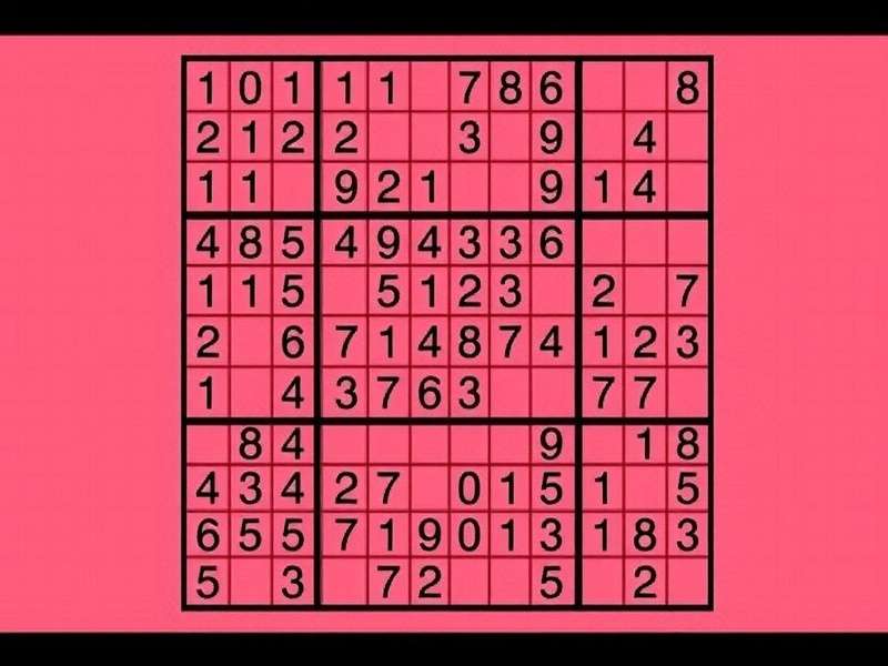 सुडोकू पहेली का मूल ग्रिड संरचना दिखाता हुआ चित्र