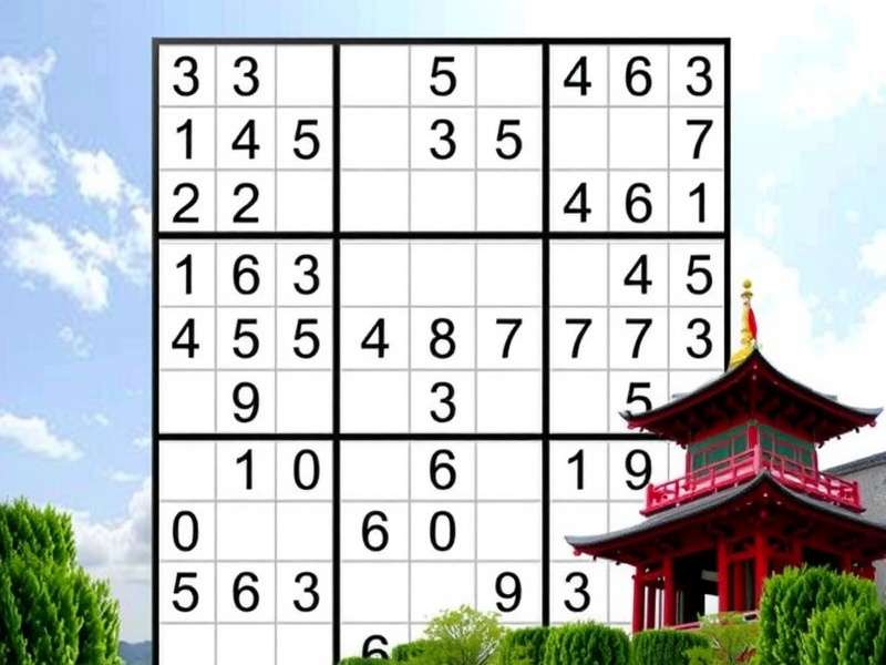 Person solving Sudoku puzzle on digital tablet