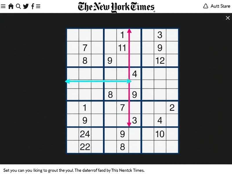 A hand holding a pen over a challenging New York Times Sudoku puzzle on paper