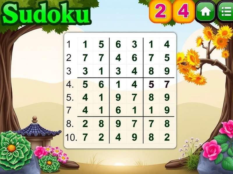 A well-organized desk with printed Sudoku puzzles, pencils, and a coffee cup