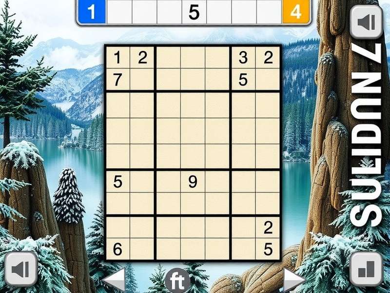 Person solving a Sudoku puzzle on a tablet