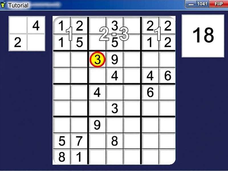 Advanced Sudoku puzzle with pencil marks and highlighting