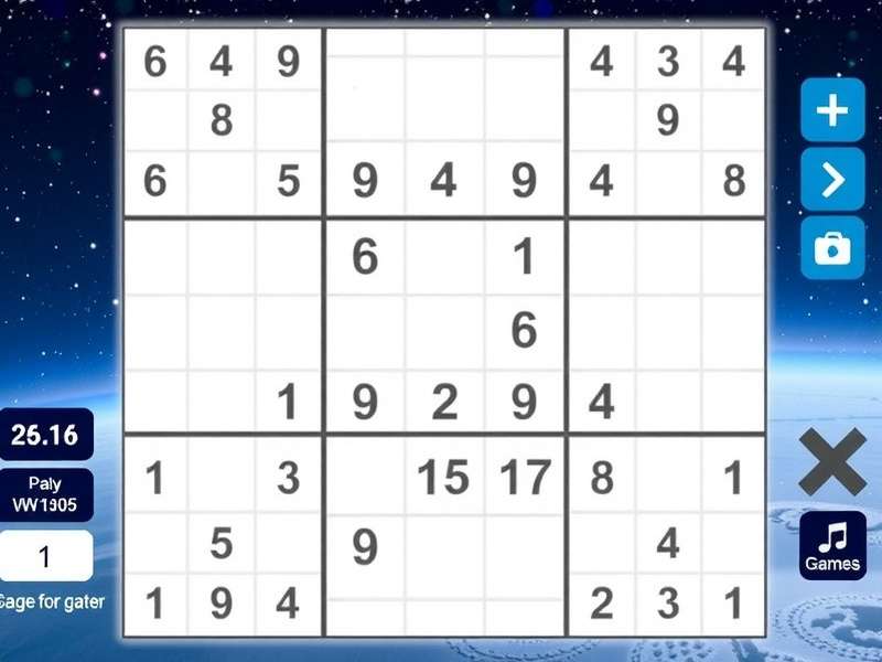 A challenging New York Times Sudoku puzzle partially solved on a tablet