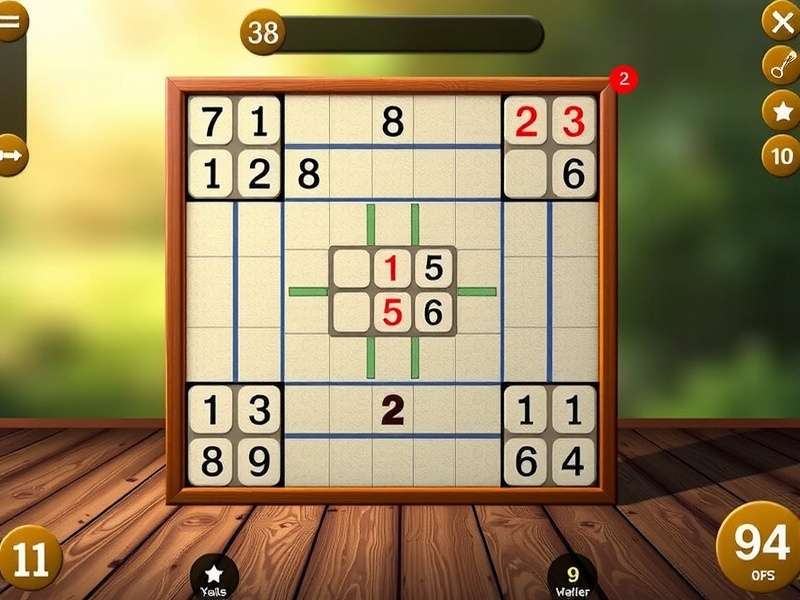 A person solving a complex Sudoku puzzle on a digital tablet with strategy notes visible