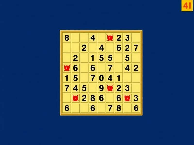 Person solving a complex Sudoku puzzle on a digital tablet