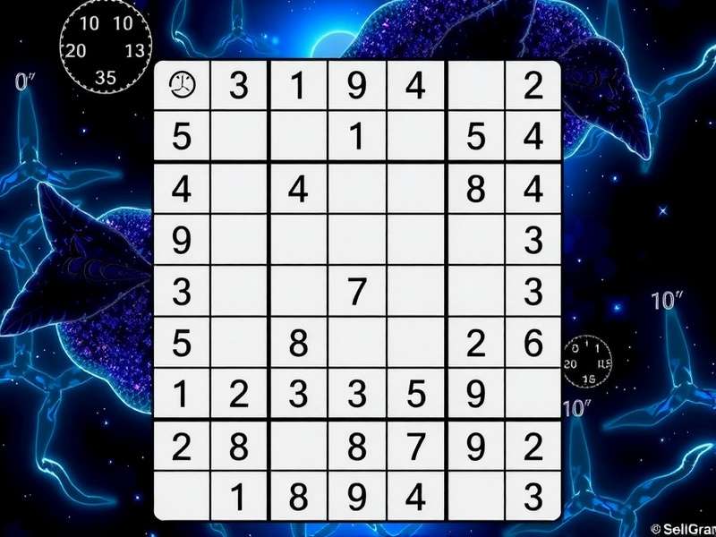 A person solving a printed Sudoku puzzle with a pencil