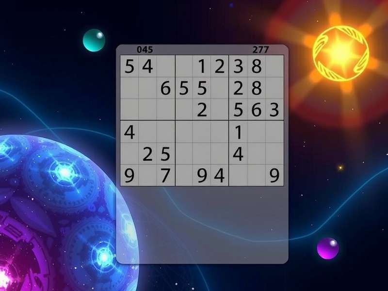 Person solving Sudoku puzzle on digital tablet
