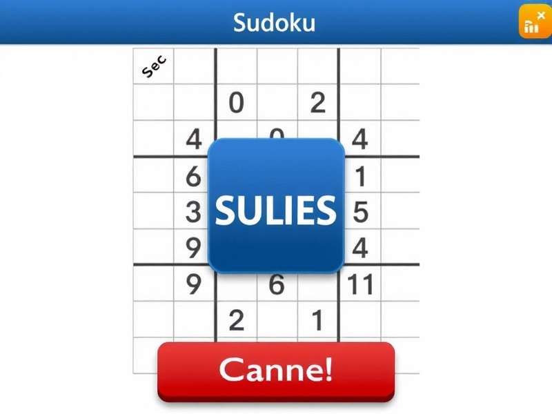 Person solving Sudoku puzzle on digital tablet