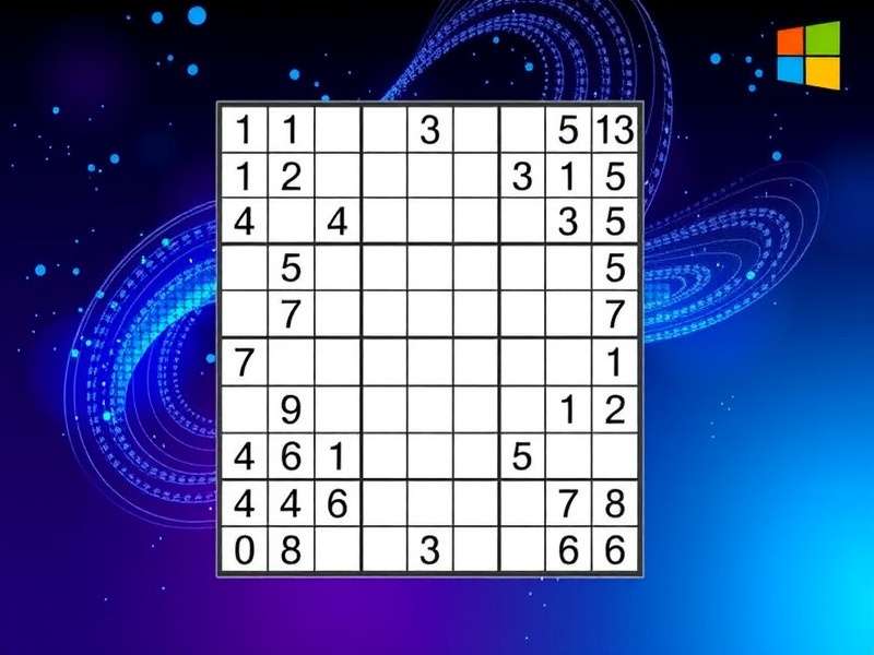 Microsoft Sudoku gameplay interface showing a partially completed puzzle with pencil marks