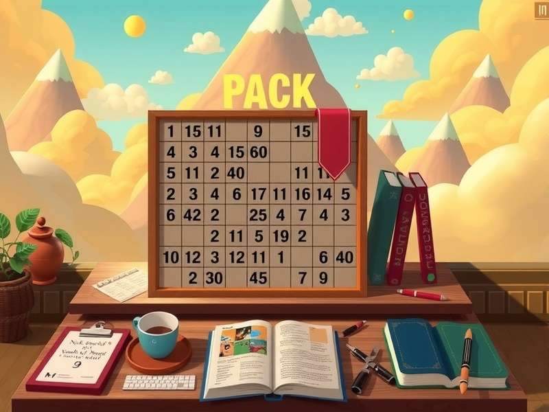 A vibrant collection of Sudoku Puzzles Books arranged on a wooden desk with a pencil and eraser, reflecting the Indian puzzle-solving culture.