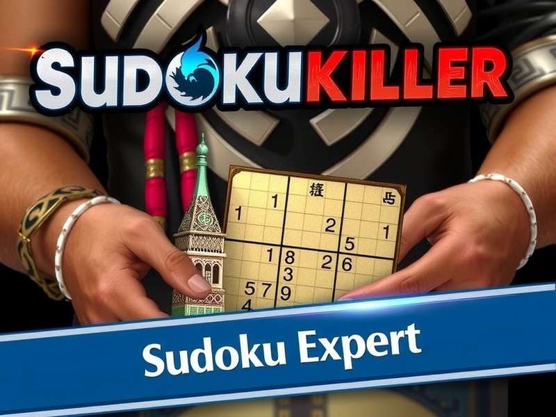 Killer Sudoku puzzle grid with pencil and eraser on wooden desk