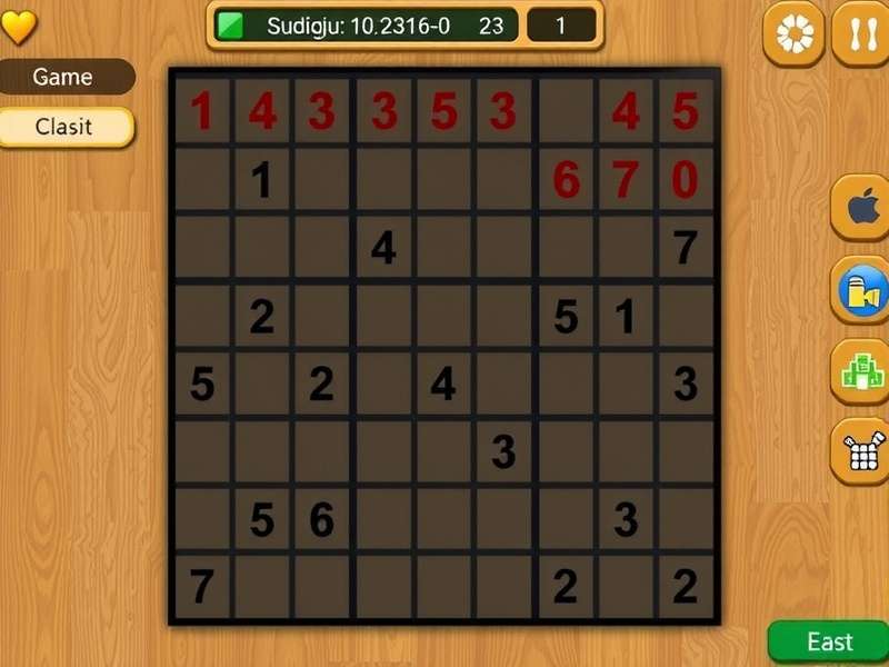 Sudoku Gratuit — Free Sudoku puzzle board with pencil and eraser on a wooden desk