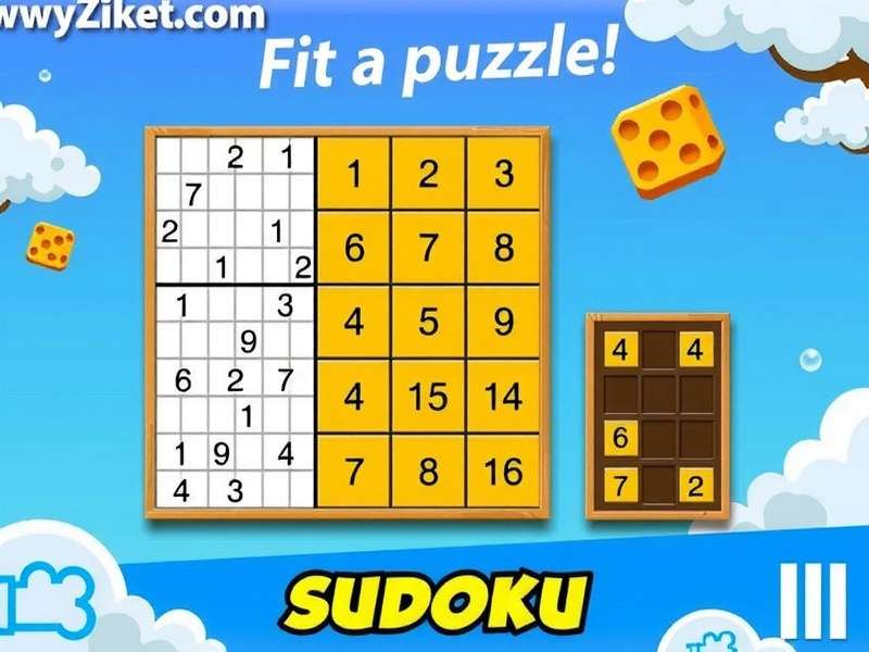 Easy Sudoku Puzzles grid with colorful highlights showing beginner-friendly solving techniques